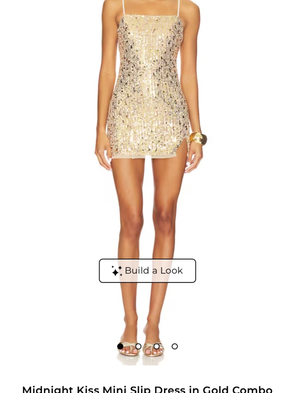 Free People Gold Sequin Mini Dress